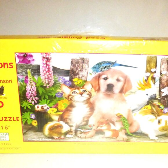 Vintage Other - 2x Puzzles GOOD COMPANION Howard Robinson Montoy ANIMAL KINGDOM Big FLOOR PUZZLE